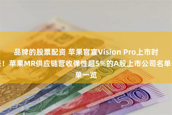 品牌的股票配资 苹果官宣Vision Pro上市时间表！苹果MR供应链营收弹性超5%的A股上市公司名单一览