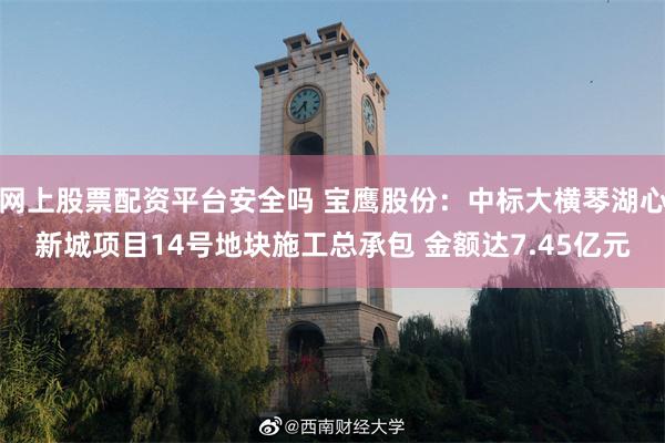 网上股票配资平台安全吗 宝鹰股份：中标大横琴湖心新城项目14号地块施工总承包 金额达7.45亿元