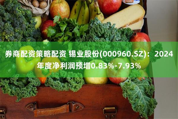 券商配资策略配资 锡业股份(000960.SZ)：2024年度净利润预增0.83%-7.93%