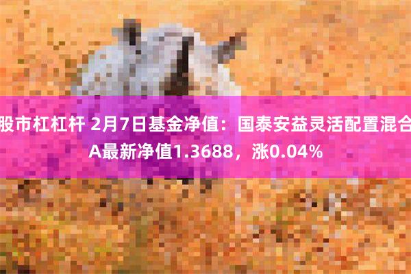 股市杠杠杆 2月7日基金净值：国泰安益灵活配置混合A最新净值1.3688，涨0.04%